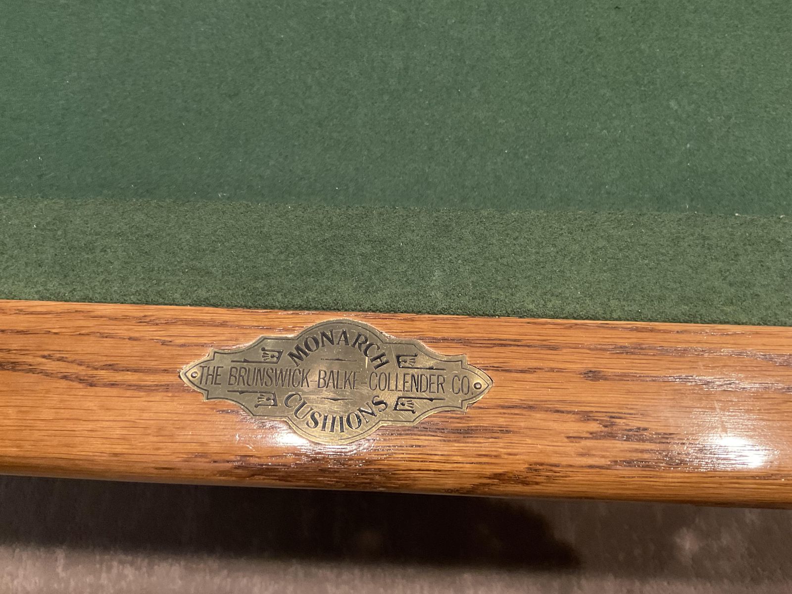 Brunswick 1912 - Brunswick - Balke - Collender Company Pool Table