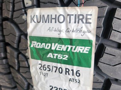 265/70r16 kumho road venture at52