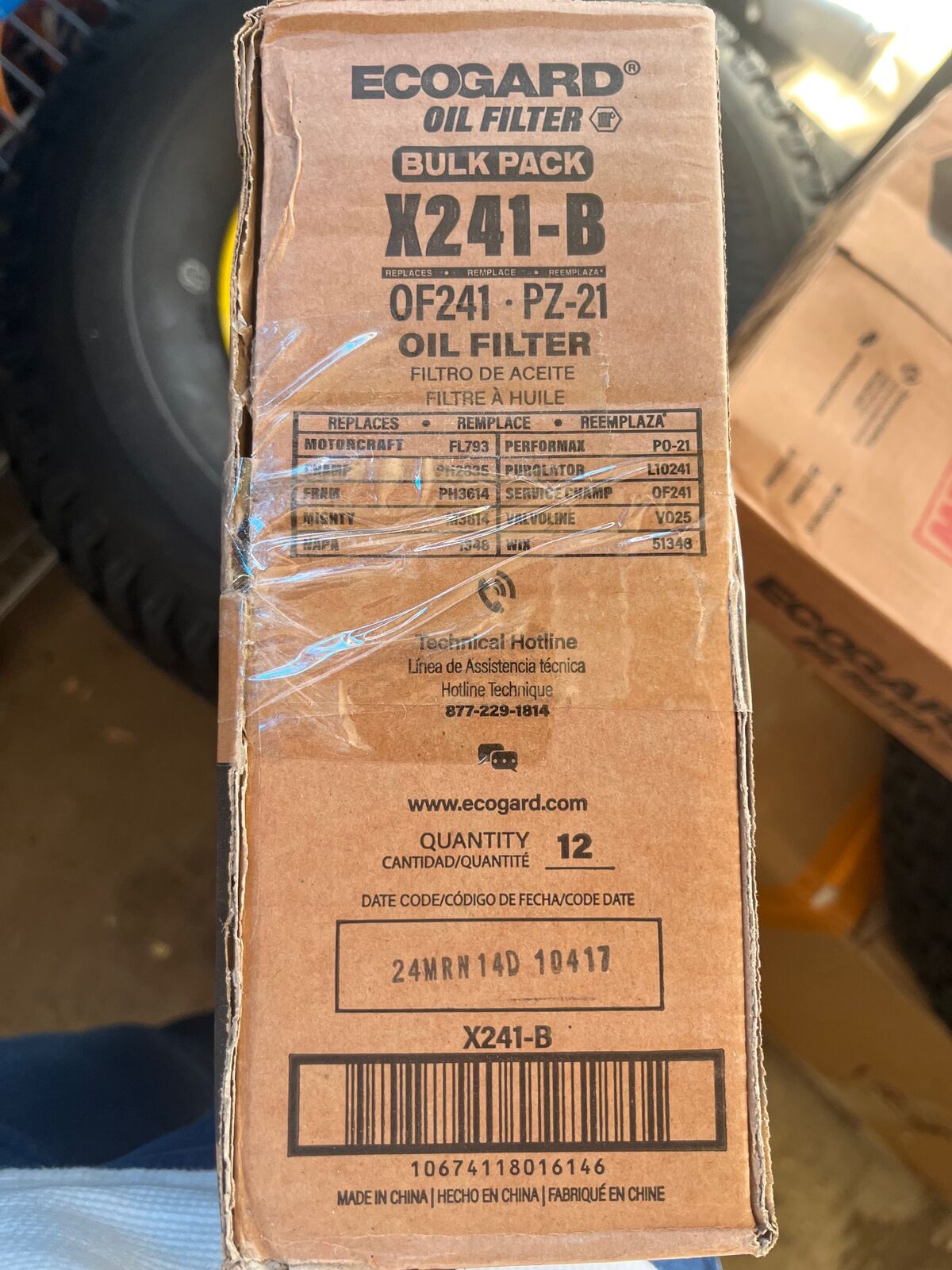 Ecogard X241-B Oil Filters – Bulk Pack (12 Filters) – NEW