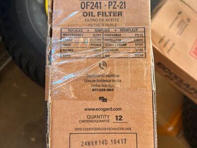 Ecogard X241-B Oil Filters – Bulk Pack (12 Filters) – NEW