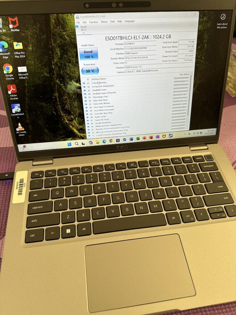 Dell Touch Laptop i7 Core 12th Gen 32 GB RAM SSD