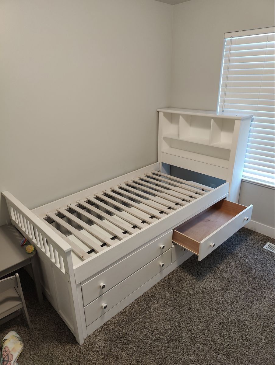 Twin storage bed