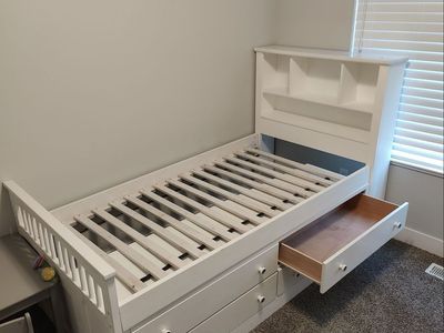 Twin storage bed