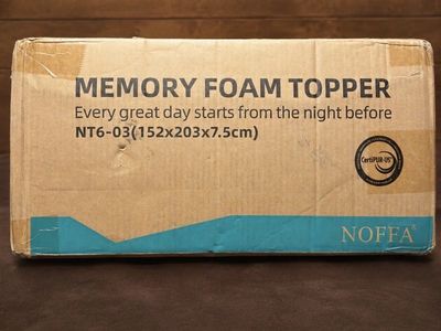 Noffa CertiPUR-US Memory Foam Topper - NT6-03, 152x203x7.5cm (Queen Size)