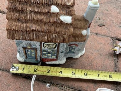 Mallory & Sons Butcher Ceramic Lighted Christmas Village House