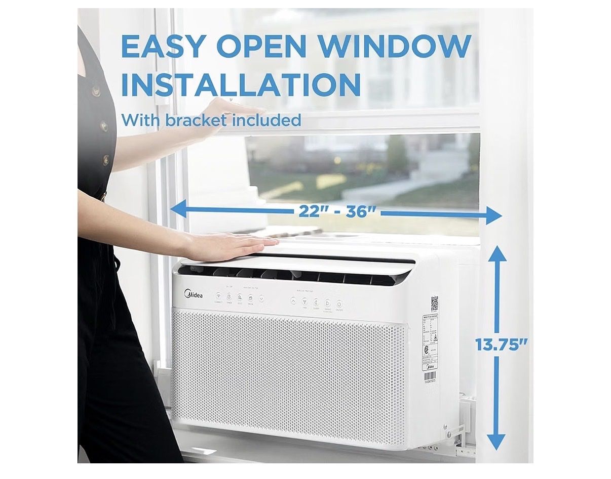 NEW IN BOX Midea Inverter Window Air Conditioner White Smart Home Compatible 12,000 BTU! $420 retail 