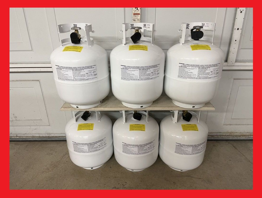 BRAND NEW FULL- 5 gallon 20 lb. Propane LP Gas Cylinders/Tanks/Bottles for BBQ, Grill...