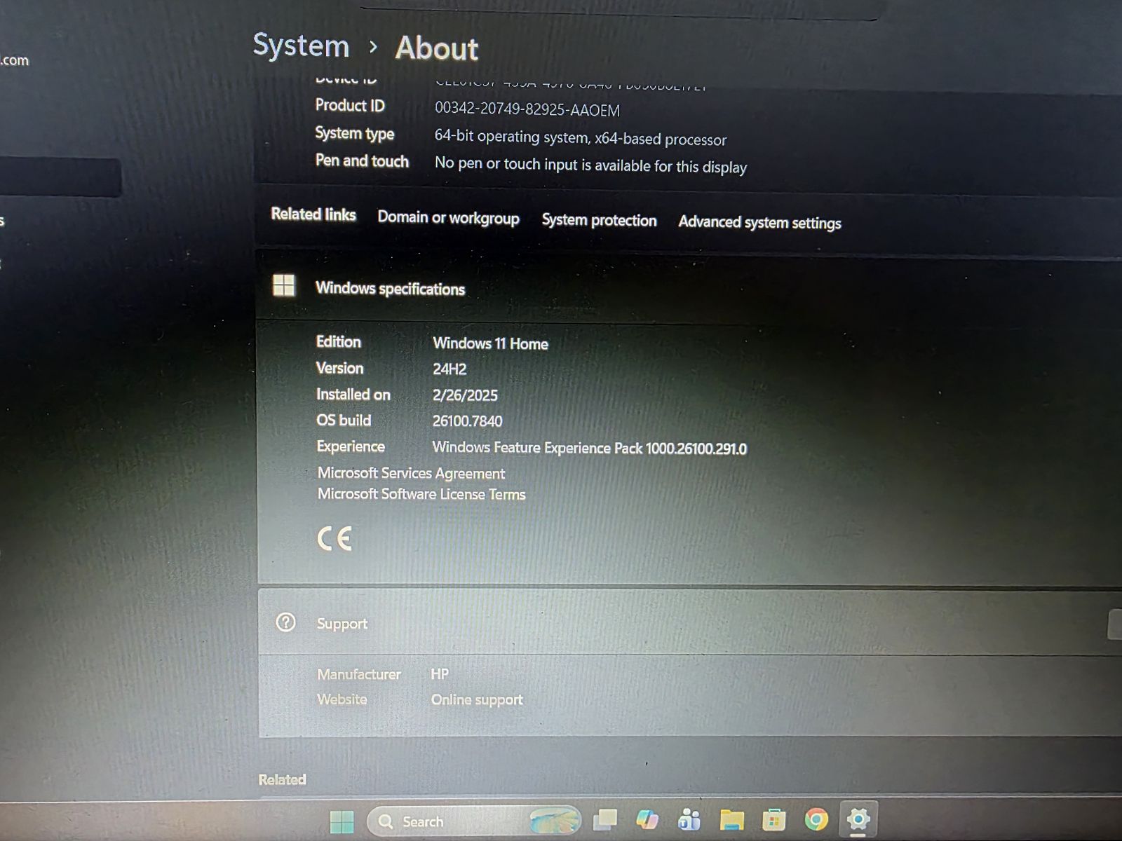 HP Laptop 15-ef2xxx, AMD Ryzen 5 5500U, 16GB RAM, Windows 11 Home, Blue
