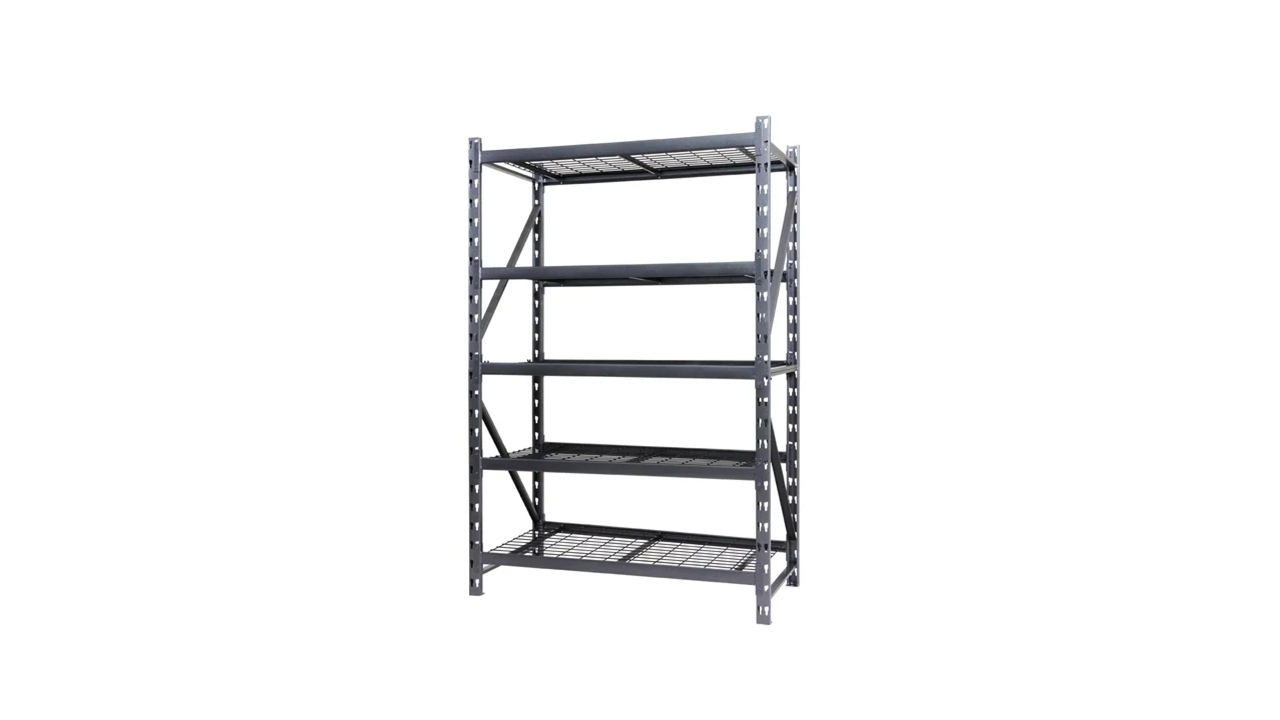 RUGGED RACK Heavy Duty 5-Shelf Metal Rack with Wire Decking
