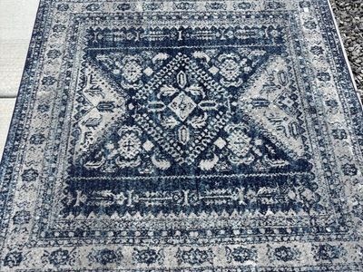 Blue/Grey Area Rug 63”x63”