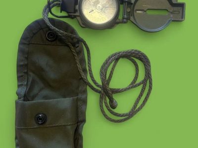Cammenga US Military Model 27 Lensatic Compass with Pouch - Tritium, GSA Compliant, Waterproof