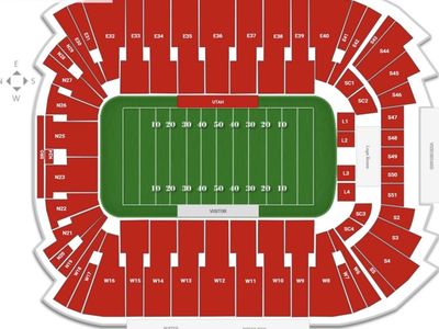 6 Tickets Utah vs West Virginia 11/27/26 - Rice-Eccles Stadium