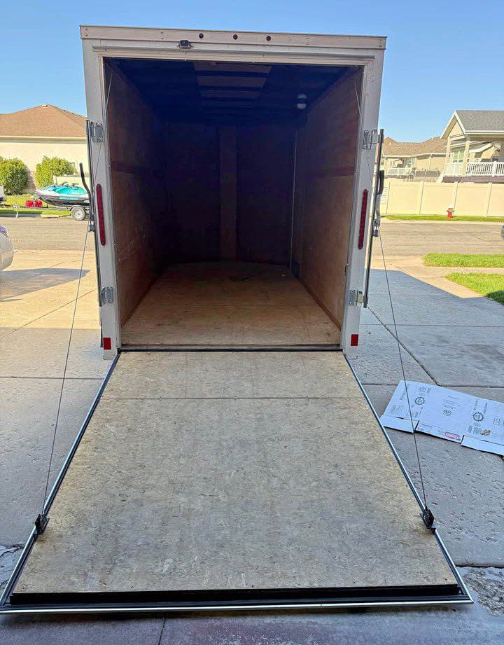 Cargo Trailer 6x10 Enclosed Single Axle Ramp Door Side Door