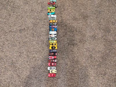 Assorted Lot of 21 Hot Wheels & Matchbox Die-Cast Toy Cars - Used Condition