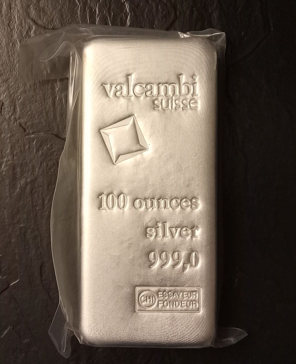 $1 Under Spot 100 OZ valcambi Silver Bar