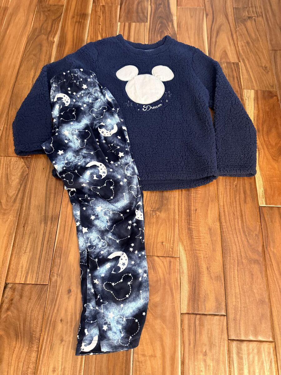 Disney Blue Mickey Mouse Women’s Size Small (4/6) Pajamas set