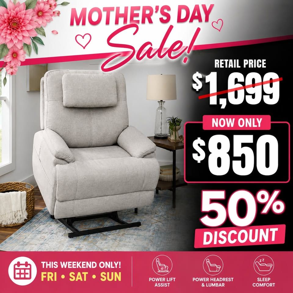 ️ Mother’s Day Sale  – Power Lift Recliner