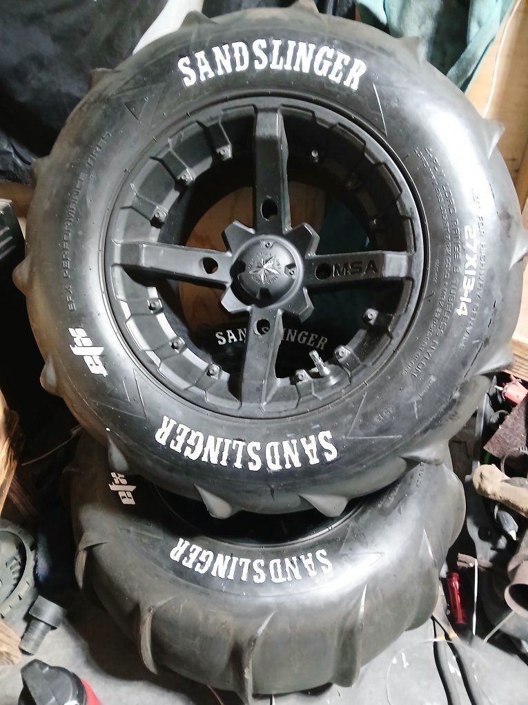 sand slinger paddle tires for a Polaris