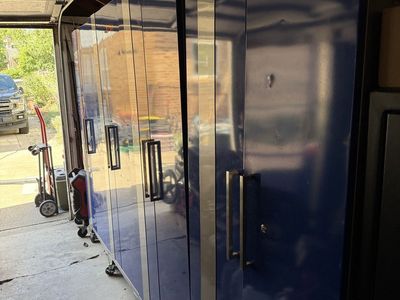 Blue Heavy Duty Metal Rolling Garage Storage Cabinets with Shelves