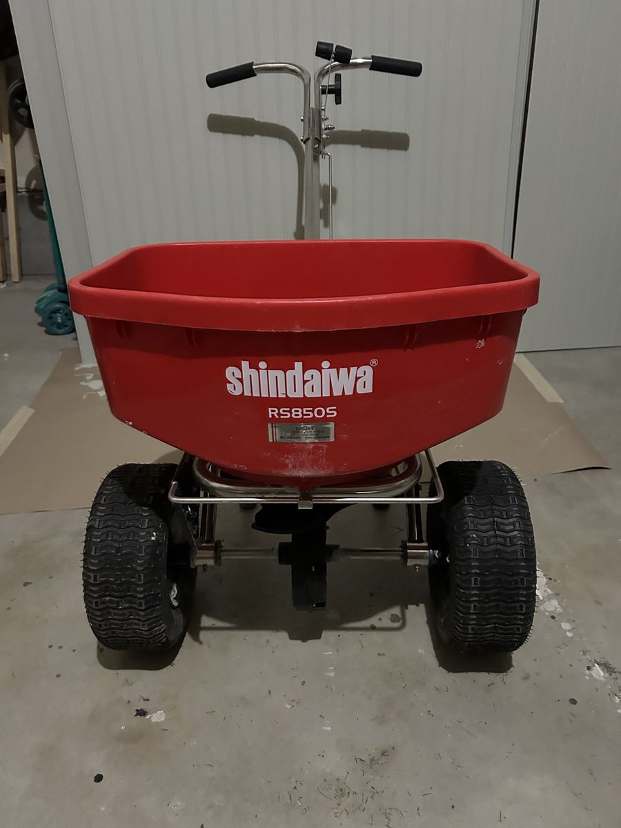 Shindaiwa RS850S Professional Walk-Behind Broadcast Spreader - Red, Large Capacity