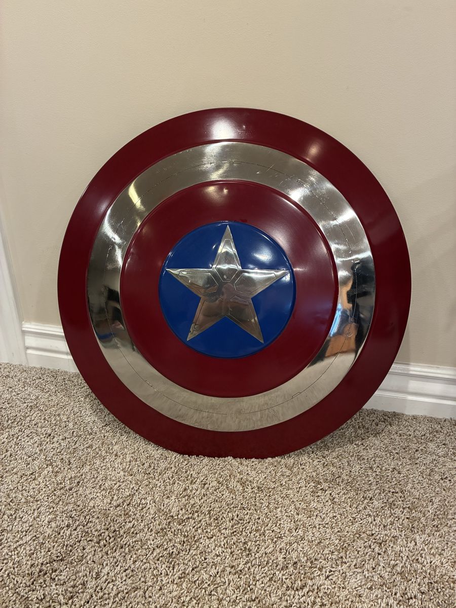 Marvel Avengers Captain America Cosplay Shield Replica with Leather Straps