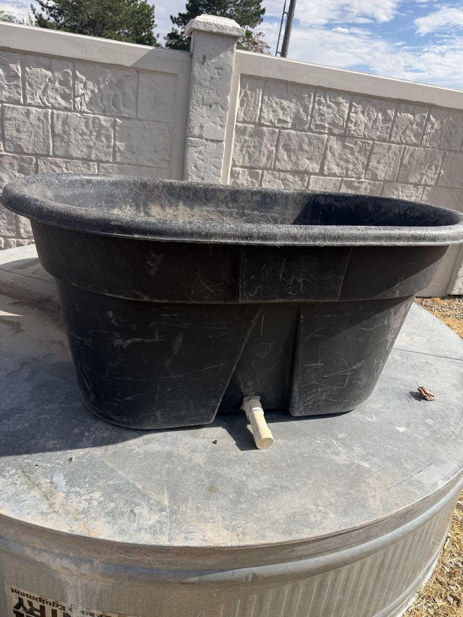 High Country Plastics Black Poly Water Stock Tank - Approx 100 Gallon