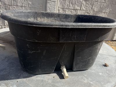 High Country Plastics Black Poly Water Stock Tank - Approx 100 Gallon