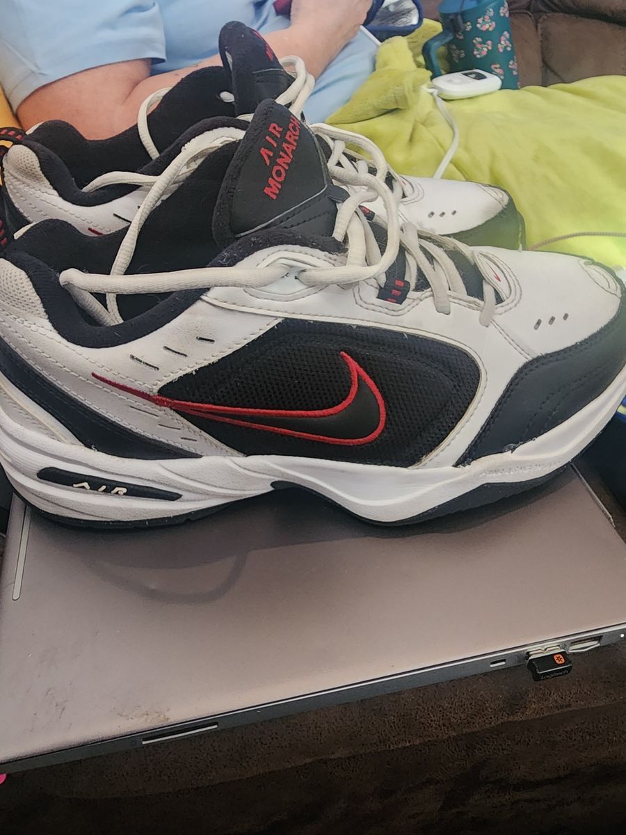 Nike Air Monarch IV White Black Varsity Red