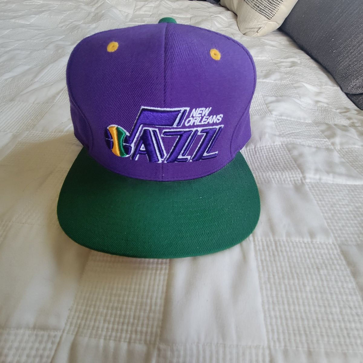Mitchell & Ness New Orleans Jazz Fitted Hat - Size 7 1/2 Purple Green
