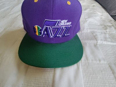 Mitchell & Ness New Orleans Jazz Fitted Hat - Size 7 1/2 Purple Green