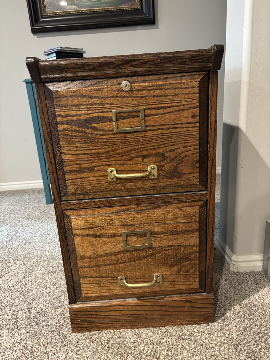 Vintage Solid Filing Cabinet