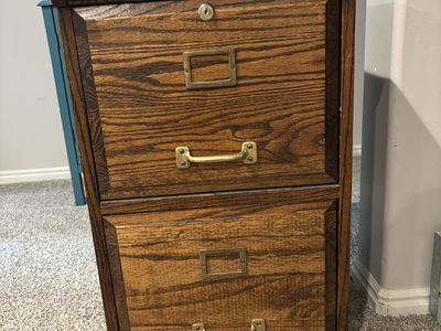 Vintage Solid Filing Cabinet