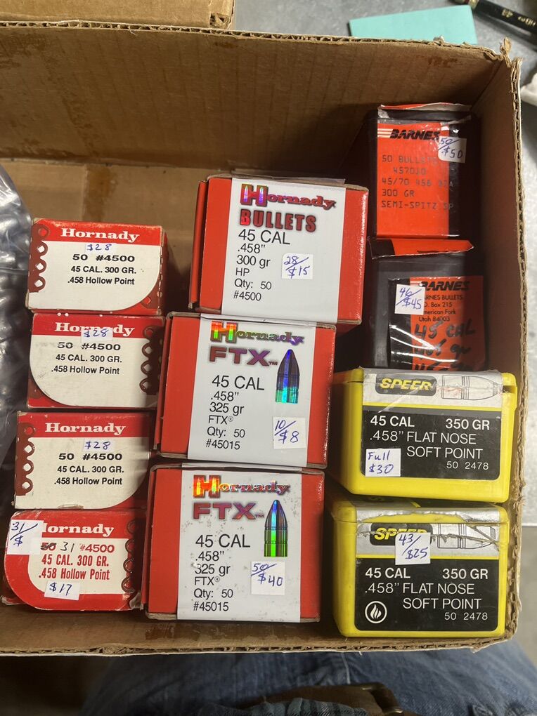 .458 Bullets. (45-70).