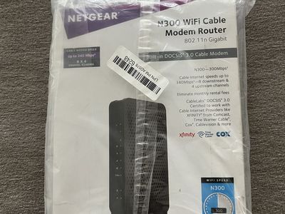 Netgear N300 WiFi Cable Modem Router C3000 DOCSIS 3.0