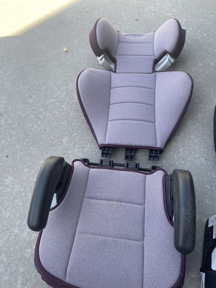 Graco Turbo 2.0 HB Booster Car Seat, Gray/Purple, Excellent Condition (DOM 2025)