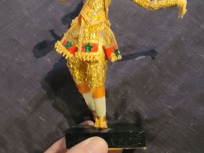 Vintage Thailand Sparkling Ethnic Doll Dancer Figurine on Stand