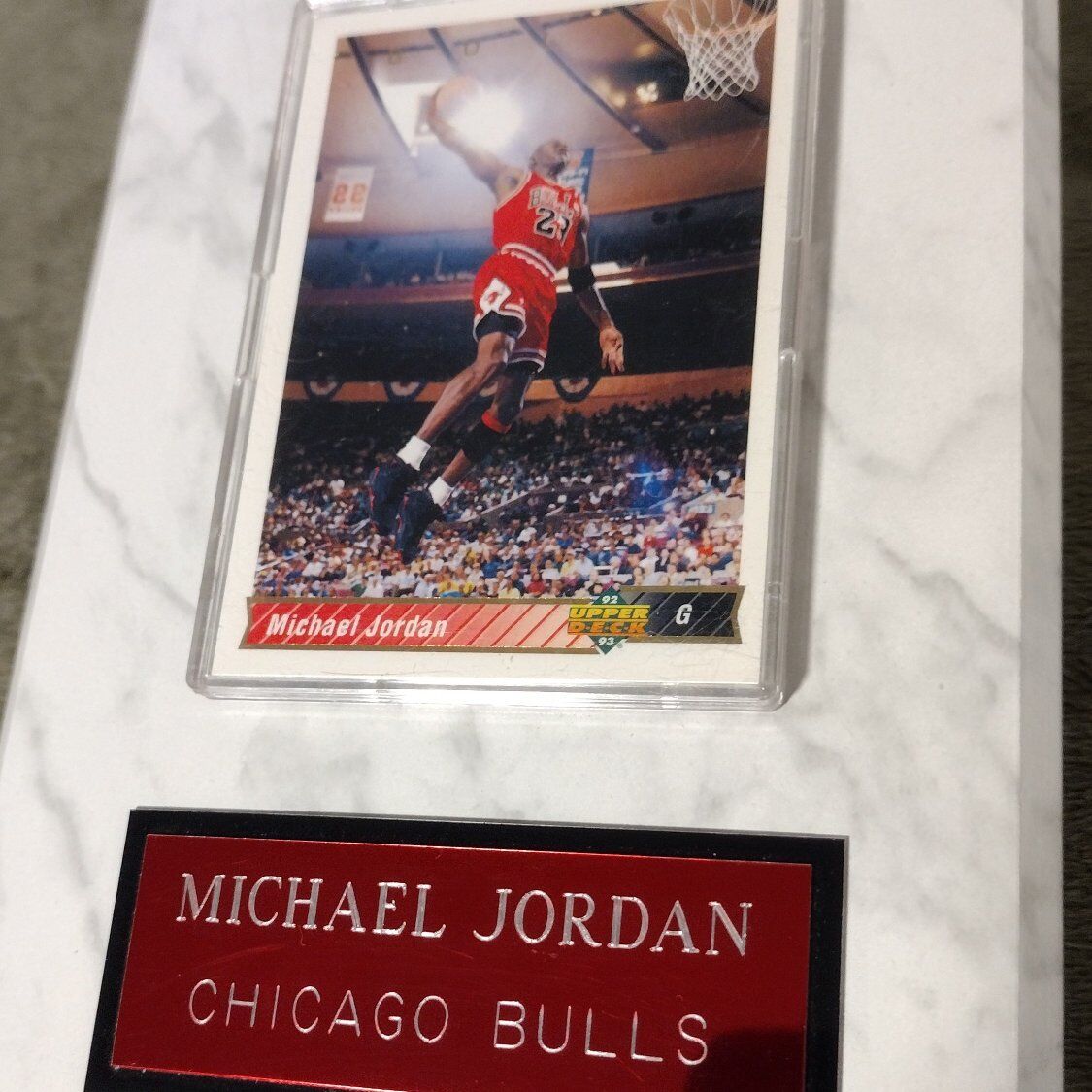 Michael Jordan card/plaque