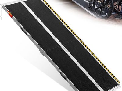 NEW VNN Portable Wheelchair Ramp 7FT, Seamless Non-Slip Aluminum Ramps