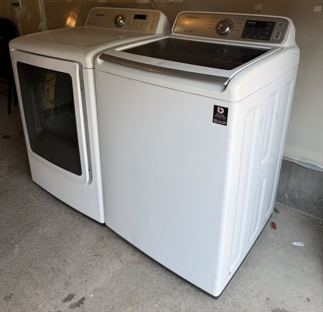 Samsung Top Load Washer Electric Dryer