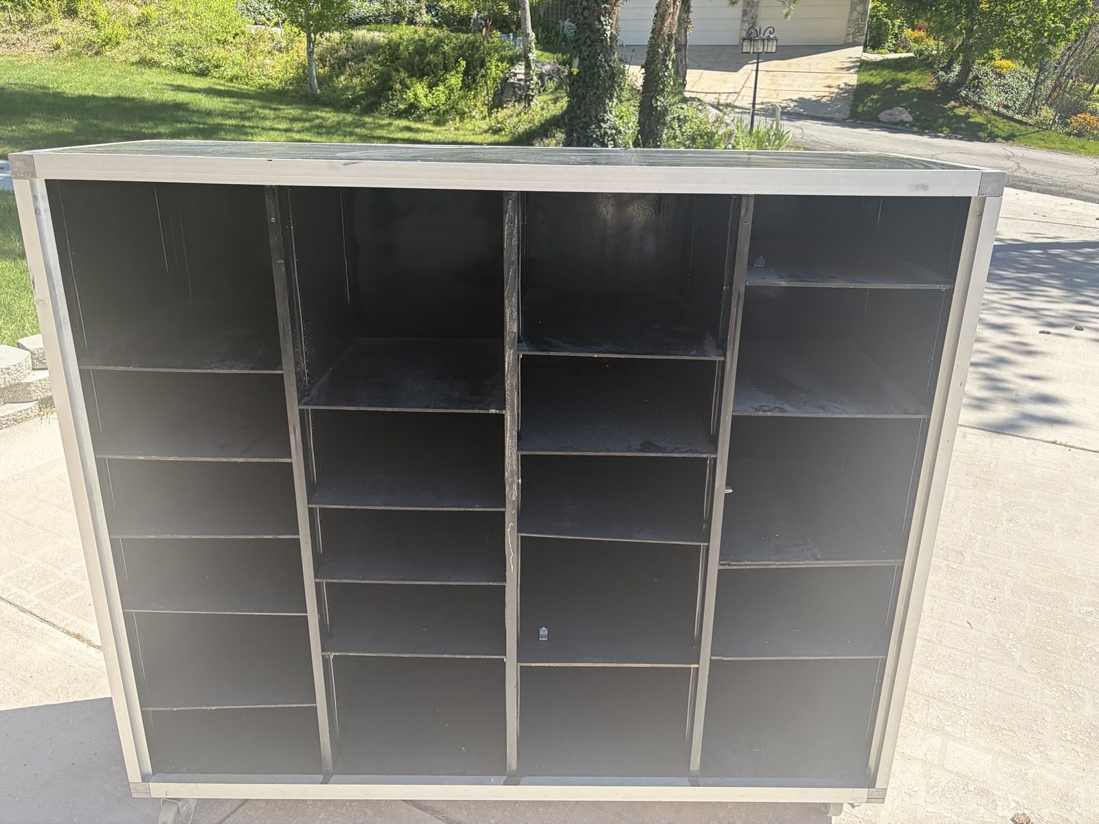 Vintage school storage cart with wheels