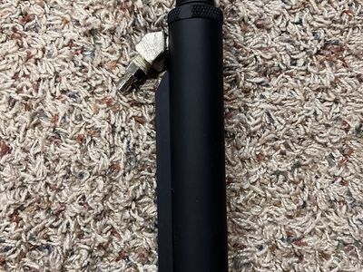 Black Paintball Air Tank Adapter with Brass Fitting, Used Paintball Accessory