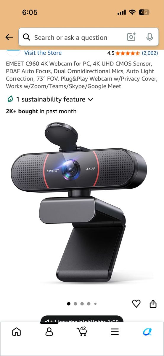 EMEET SmartCam C960 4K
