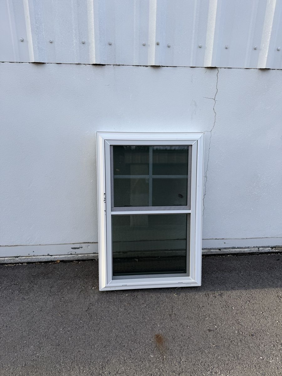 24" X 36" White Vinyl Double Hung Window