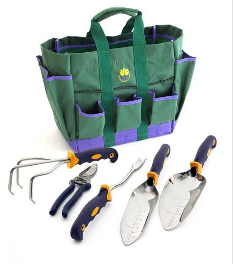 NEW -- CUTCO 6-Piece Garden Tool Set includes Canvas Garden Bag