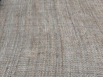 New. Jute Chunky 9x12 Area Rug. Damage Under Rug