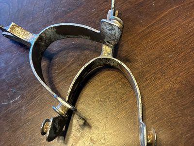 Vintage Metal Western Spurs - Rusty Rustic Equestrian Gear, Vintage Metal Horse Spurs, 4 point star rowel