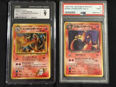 Dark Charizard And Blaines Charizard PSA And CGC 9