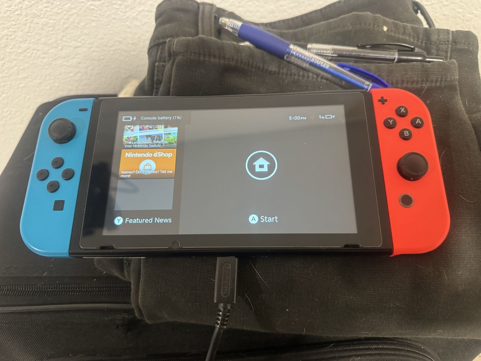 Nintendo Switch V2 Console - Red & Blue Joy-Con Controllers - Used, Excellent Condition OBO