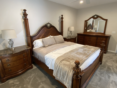 Solid wood King bedroom furniture