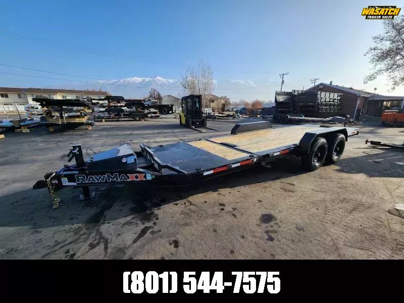 2026 RawMaxx 22' G7X 14K Tilt Car Hauler WHD Flatb
